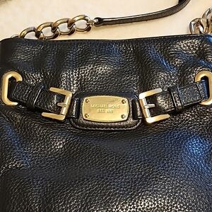 Michael Kors Black Leather Shoulder Bag